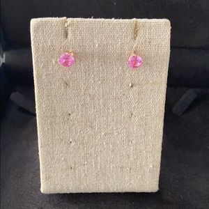 Rose gold pink stud earrings